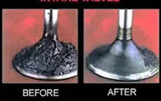 before and after of vehicle intake valves for replacement