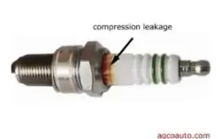 image showing a compression leak on a spark plug